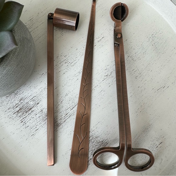 Candle Accessory Set with Wick Trimmer, Wick Dipper, Candle Snuffer - Picture 3 of 4